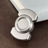 3-in-1 Fidget Spinner Slider & Clicker Stress Relief Toy for Kids & Adults Silver