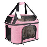 Pet Carrier Cat Travel Bag Portable Soft Sided Comfort Case Pink