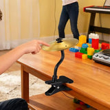 Clip-On Mini Desktop Cymbal Drum Musical Instrument Desk Toy for Music Lovers Gold