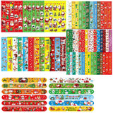 100Pcs Slap Bracelets Party Favors Birthday Gifts Decorations for School Holiday Style 3