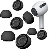 8 Pairs Silicone Ear Tips Compatible With AirPods Pro 1 and 2 Comfortable Replacement Ear Tips Black