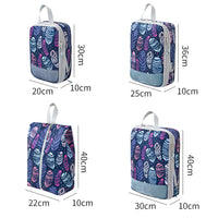 4Pcs Travel Compression Packing Cubes Expandable Luggage Organizers Feather