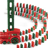 Kids Domino Electric Train Toy Set with Sound Kids Construction Stacking Toys Christmas Gift Toy
