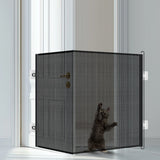 Retractable Mesh Pet Barrier Dog Gate Security Fence for Stairs Doorways Small