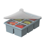 3PCS Large Ice Cube Trays Silicone Ice Cube Trays Huge Square Ice Cubed Tray for Whisky and Cocktail Blue
