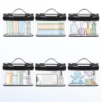 2Pcs Clear Toiletry Bag Waterproof Travel Makeup Organizer Carry-on Travel Accessories