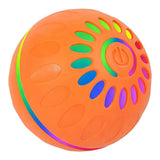 Interactive Smart Dog Ball Toy with LED Lights – Moving & Bouncing Ball for Dogs and Puppies Orange