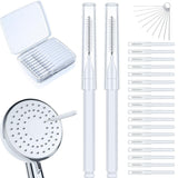 Multiplesize Shower Head Cleaner Tool, Shower Head Cleaning Brushes Set for Bathroom White