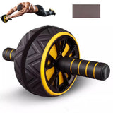 AB Abdominal Roller Wheel Fitness Waist Core Workout Exercise Wheel Home Gym Yellow