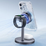 Wireless Charger 3 in 1 Super Fast Charging Station Compatible with Phone Watch Earbuds