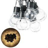 5M 20LEDs Solar Garden Light Bulb String 8 Lighting Modes Warm White Garden Decorative Lights