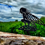 3Pcs Set Garden Fairy Silhouette Stakes Metal Fairy Garden Decor Lawn Ornament