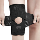 Pair of Adjustable Knee Brace Breathable Knee Support Pads for Workout Sports Black