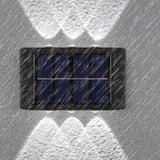 6 LED Solar Wall Light – Waterproof Outdoor Fence Light with Convex Lens White Light