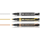 3-Color Chrome Effect Paint Marker Pens Set