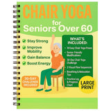 Chair Yoga for Seniors 30-Day Challenge Gentle Seated Yoga Guide for Women & Men Light Green
