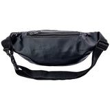 Multi-pocket Fanny Pack Leather Waist Bag Bum Bag Black