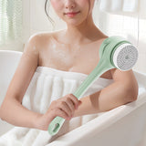 Electric Body Back Scrubber for Shower Dual Handle Bath Brush for Exfoliating Massage Green