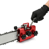 Universal Hand-Crank Blade Sharpening Tool for Fast Outdoor Yard Work Red