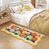 Non-Slip Faux Cashmere Floor Mat Washable Rug for Living Room Bedroom Style 2