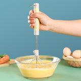Semi-automatic Egg Beater Adjustable Stainless Steel Egg Mixer