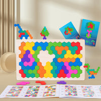 Wooden Tangram Puzzle Set – STEM Educational Logic IQ Game Montessori Toy
