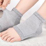 5 Pairs Toeless Gel Heel Socks – Foot Skin Care Protectors for Dry Cracked Feet