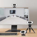 4K Webcam with Ring Light & Tripod – Built-in Mic