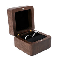 Wooden Ring Box Retro Jewelry Display Holder