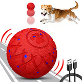 3 Mode Interactive Dog Ball Toy Smart Dog Toy for Medium and Large Dogs Red