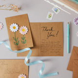 20 Sets Blank Cards with Self Seal Envelopes for Greetings Brown
