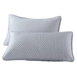 2 PCS 48x74cm Textured Cooling Polyester Pillowcases Grey