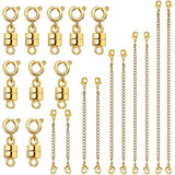 20Pcs Set Necklace Extenders and Clasps for Bracelet Chain Extension Jewelry Repair Kit Gold