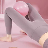 Small Exercise Ball 9 Inch Mini Pilates Ball Anti Burst and Slip Resistant Mini Yoga Ball for Stability Fitness Pink
