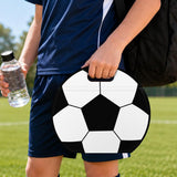 20PCS Soccer and American Football Resealable Candy Bags with Handles White