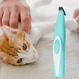 Mini Pet Hair Trimmer with LED Light for Paw & Face Grooming