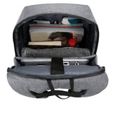 Travel Laptop Backpack with USB Charging Port – Fits 15.6 Inch Laptop School Bag Gray