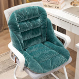 Backrest Seat Cushion with Ties High Back Seat Chair Pad for Office Gaming Chair Dark Green