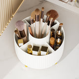 360 Degree Rotating Desk Organizer Dual-Purpose Pencil Pen Holder for Office School White