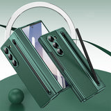 Shockproof Case For Samsung Z Fold 7 with Pen Holder Full Coverage Hinge Protection Green