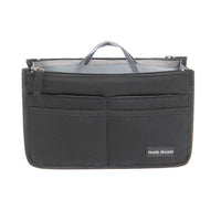 Multi-Pocket Handbag Insert Liner Tote Travel Makeup Purse Pouch Organiser Black
