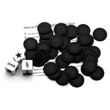 Left Right Center Dice Game Set with 3 Dice and 24 Chips for Family Fun Black