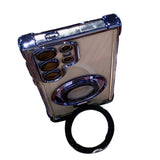 Thin Shockproof Stand Case Compatible with Samsung Galaxy S26 Ultra with Lens Cover Blue