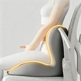 Anti Slip Seat Cushion Ergonomic for Back and Butt Support Car Office Beige