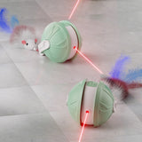 Electric Automatic Moving Rolling Dog Toy Interactive Dog Ball Toy Green