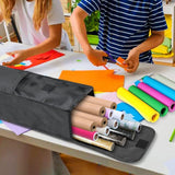 Wrapping Paper Organizer Bag Holds 9 Rolls with Pocket for Christmas Black