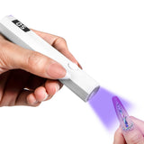 Handheld UV Nail Lamp – Portable Gel Nail Dryer for Home and Salon Use White