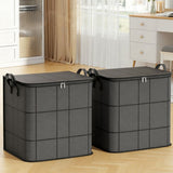 3 PCS 180L Foldable Clothes Storage Bags with Handles 50x50x70cm