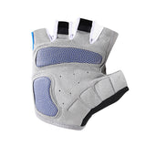 1 Pair Cycling Half Finger Bike Gloves with Anti-Slip Pad for Unisex Blue