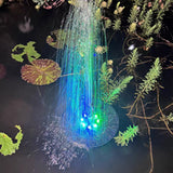 Solar Fountain Colorful Ring Lights with 8 Nozzles for Bird Bath Pond Pool Outdoor